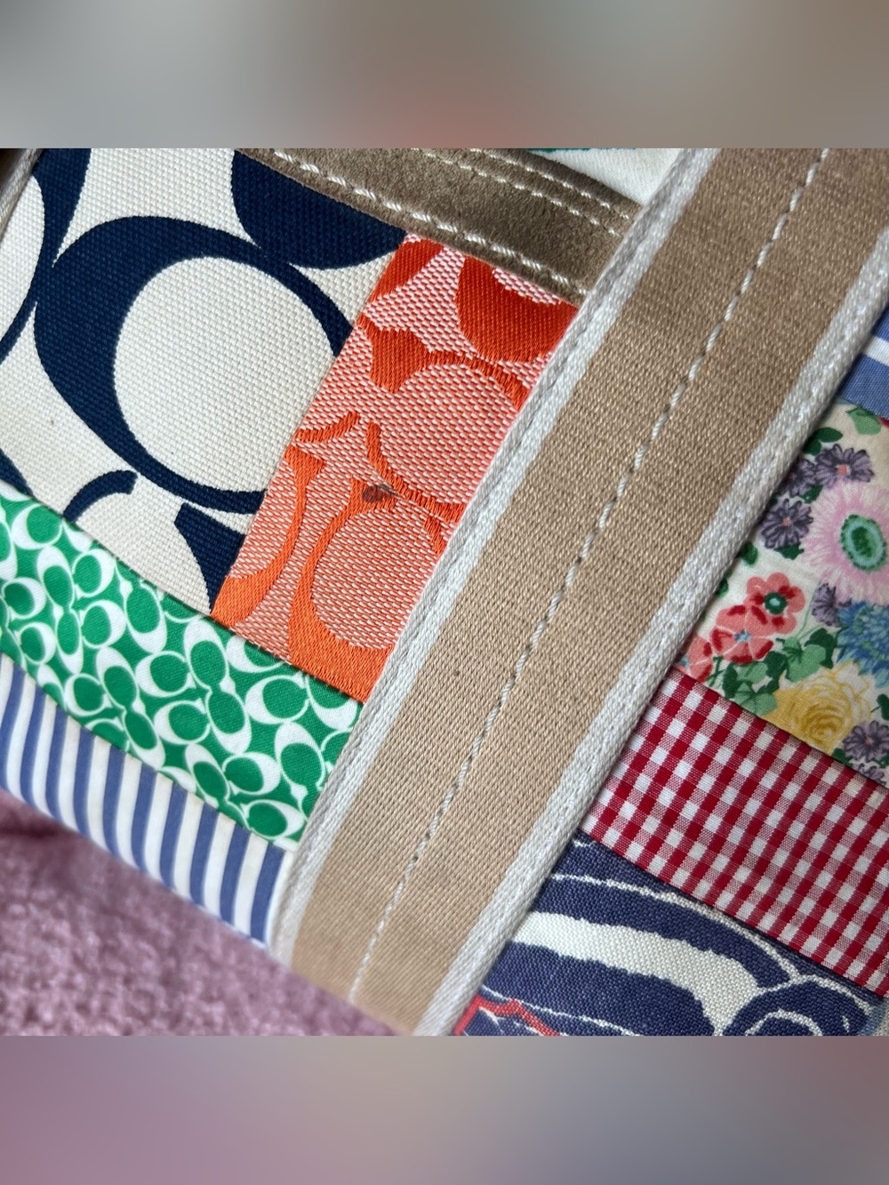 Coach Hamptons Weekend Patchwork Vintage Tote Bag - Picture 6 of 9